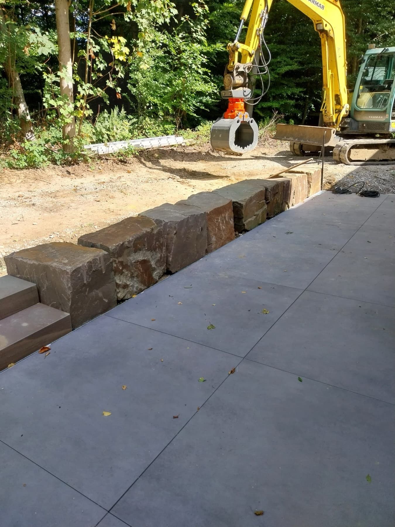 Betonplatten Terrasse